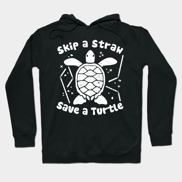 Skip a Straw Save a Turtle for Earthday - Vintage Retro Design T Shirt Hoodie by luisharun